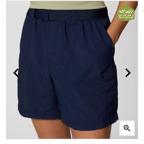 Columbia Blue Cargo Shorts with Elastic Waistband - Picture 4 of 12